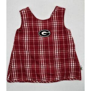 Sara Lynn Togs Georgia Bulldogs Shirt Girls 12 Months Red Plaid Top UAG Dawgs